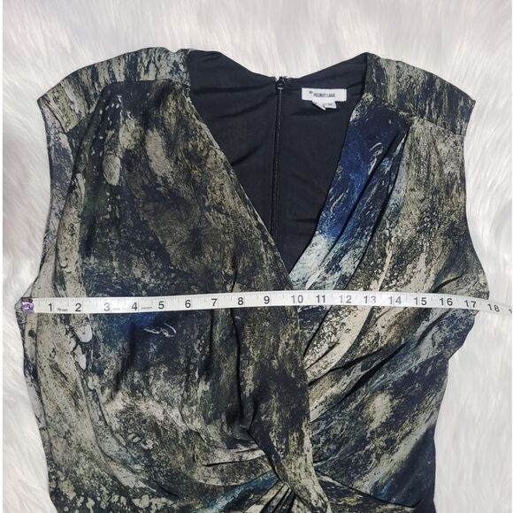 Helmut Lang|Silk Marbled Sleeveless Wrap Twist Top, MEDIUM - Picture 5 of 8